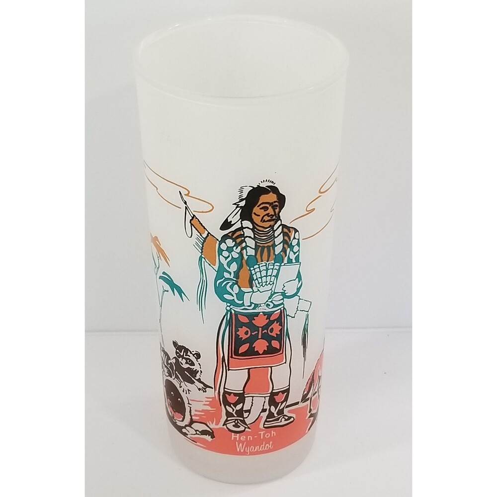 Vintage Blue Eagle Hen-Toh Wyandot Knox Oil Glass – Oklahoma Indians